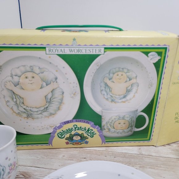 Cabbage Patch Kid 1985 First Edition Dish Set Plate Bowl Saucer - Picture 2 of 16